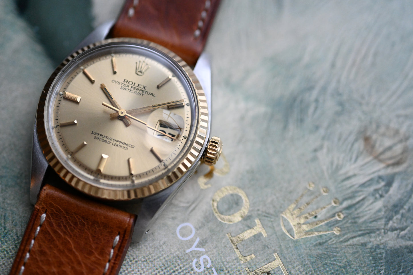 Vintage Rolex Datejust 1601 Sigma Dial box