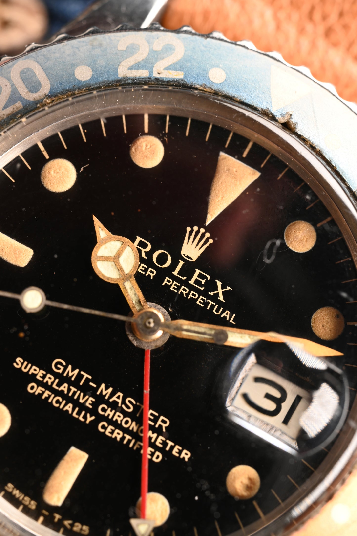 Rolex 1675 PCG macro shot