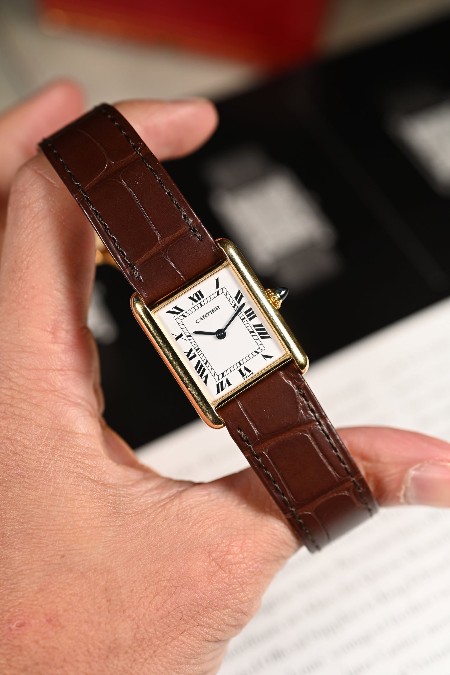Cartier Tank Louis 78086 with deployment buckle