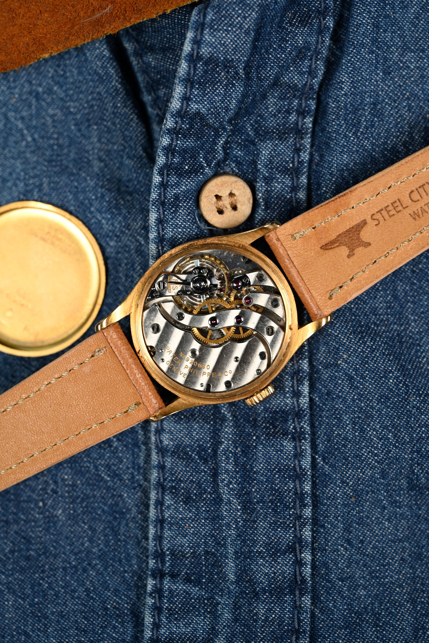Patek Philippe 96 Rose Gold Gilt Black Dial w/ Extract from Archives - Serviced w/ 1 year warranty