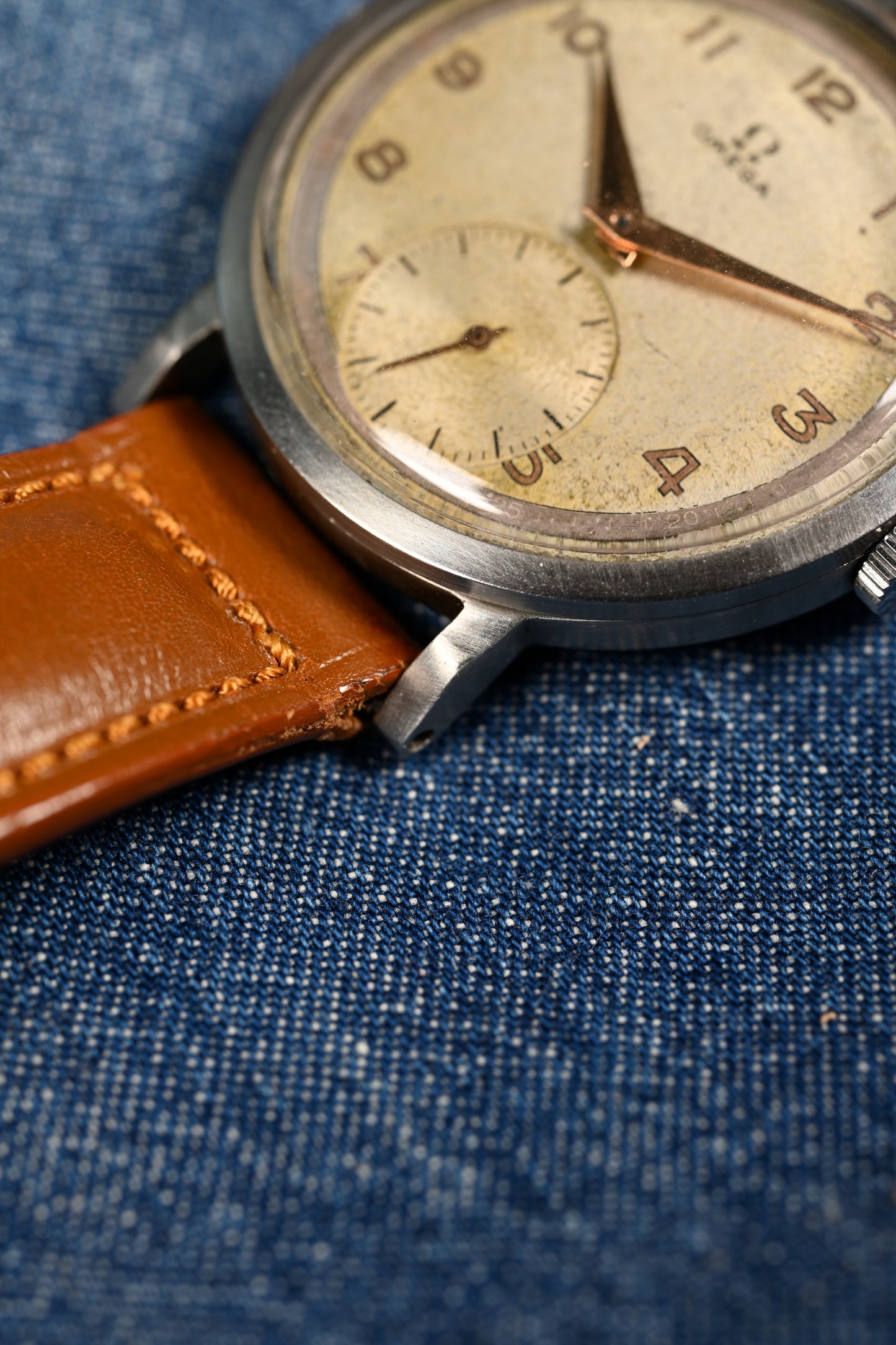 Omega 2180 - Salmon "Sector" dial w/ unpolished case.