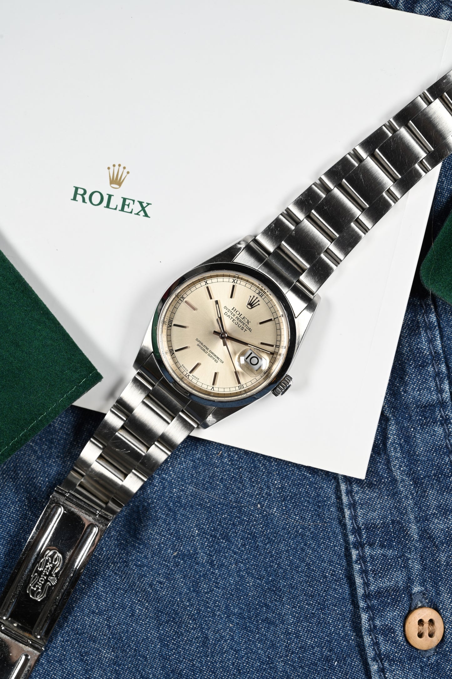 Rolex Datejust 16200 w/ Rolex Service Card.