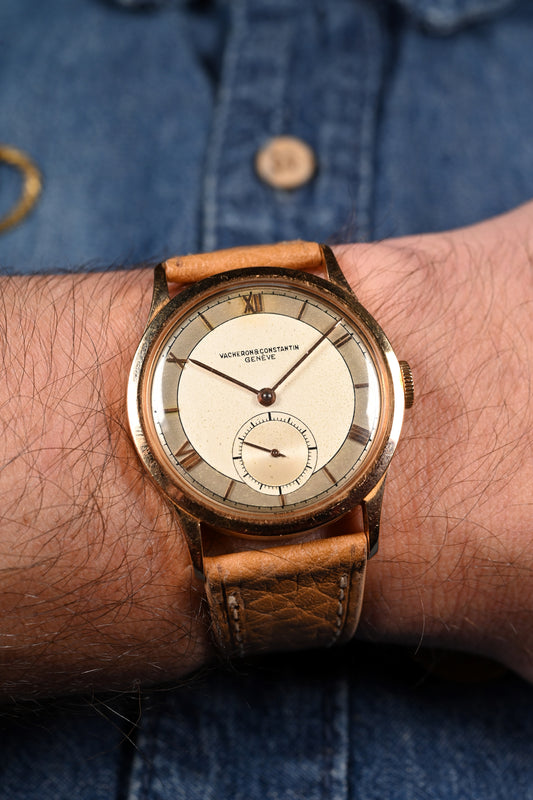 Vacheron & Constantin 4073 - Pink Gold w/ Two Tone Silver Enamel Dial