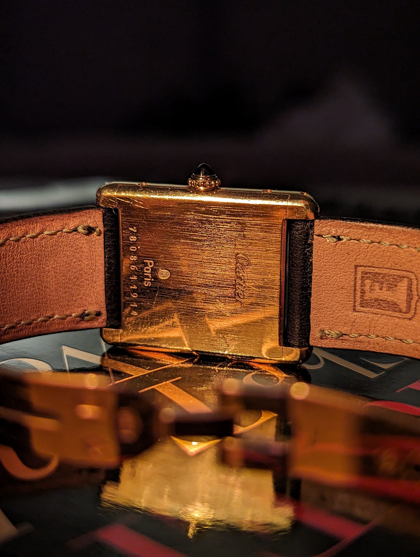 Vintage Cartier Tank Louis 78086 back