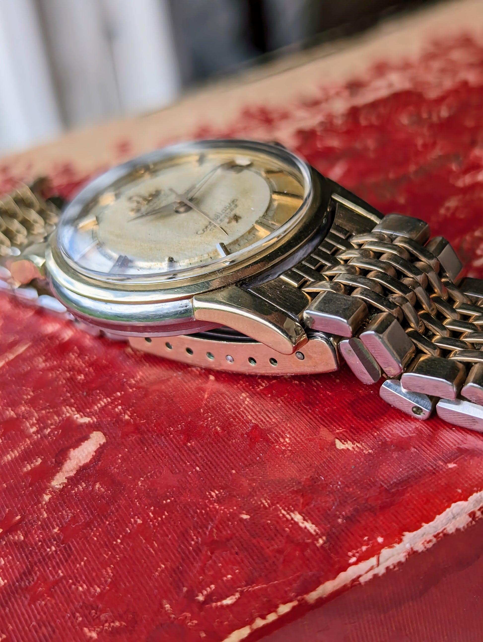 Vintage Omega Constellation 14393 - Rail Track Dial beads of rice bracelet BOR