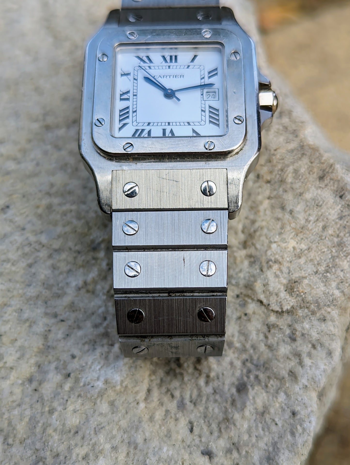 My Personal Collection: Vintage Cartier Santos Carree 2960 - Unpolished