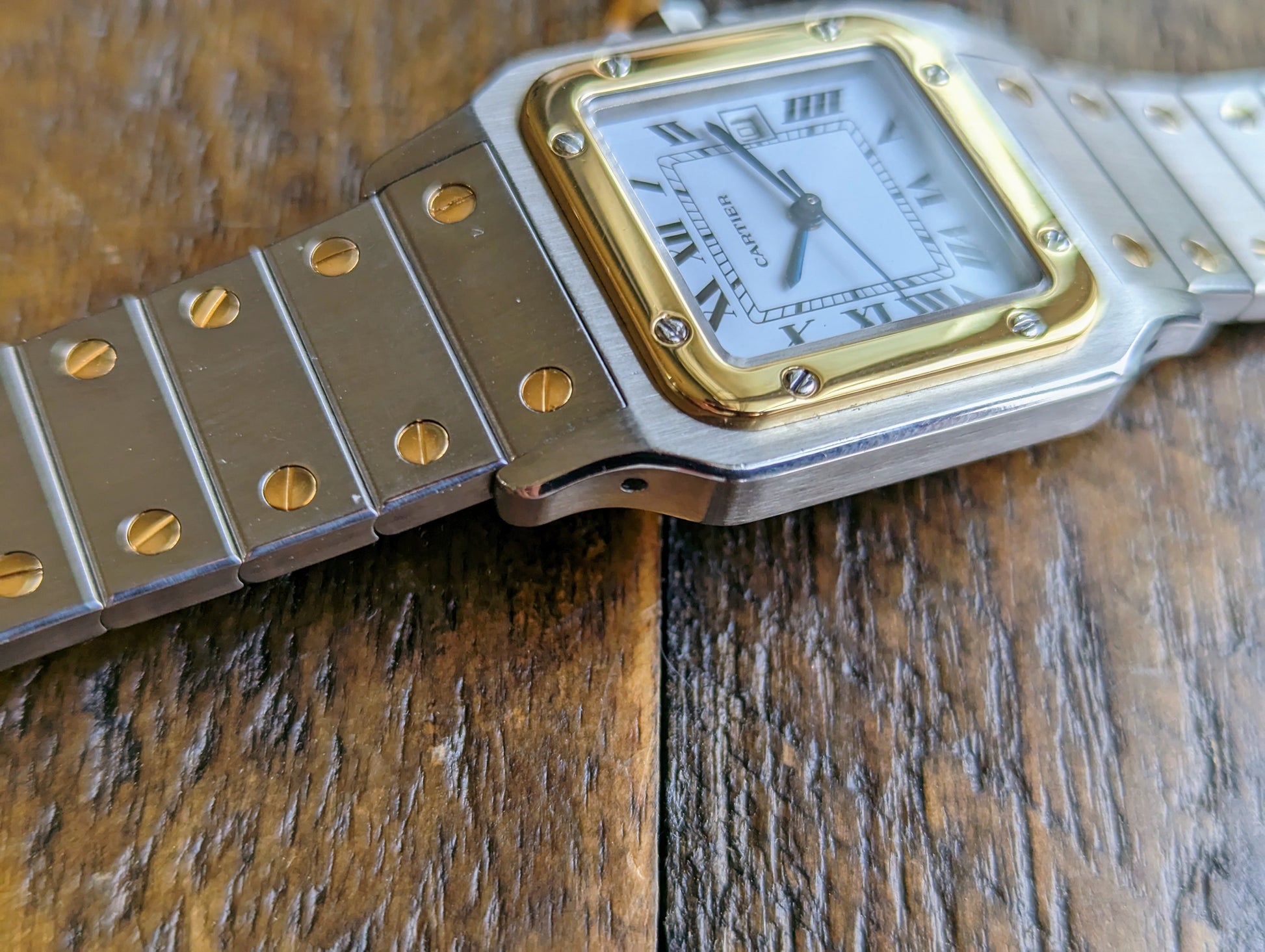 Vintage Cartier Santos Carree 2961 left side 3