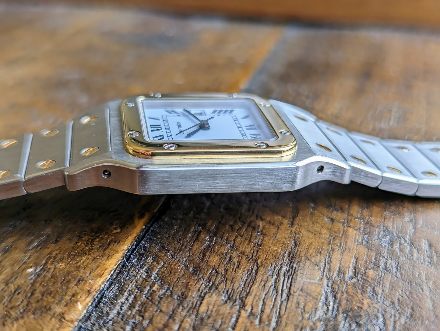 Vintage Cartier Santos Carree 2961 left side 2