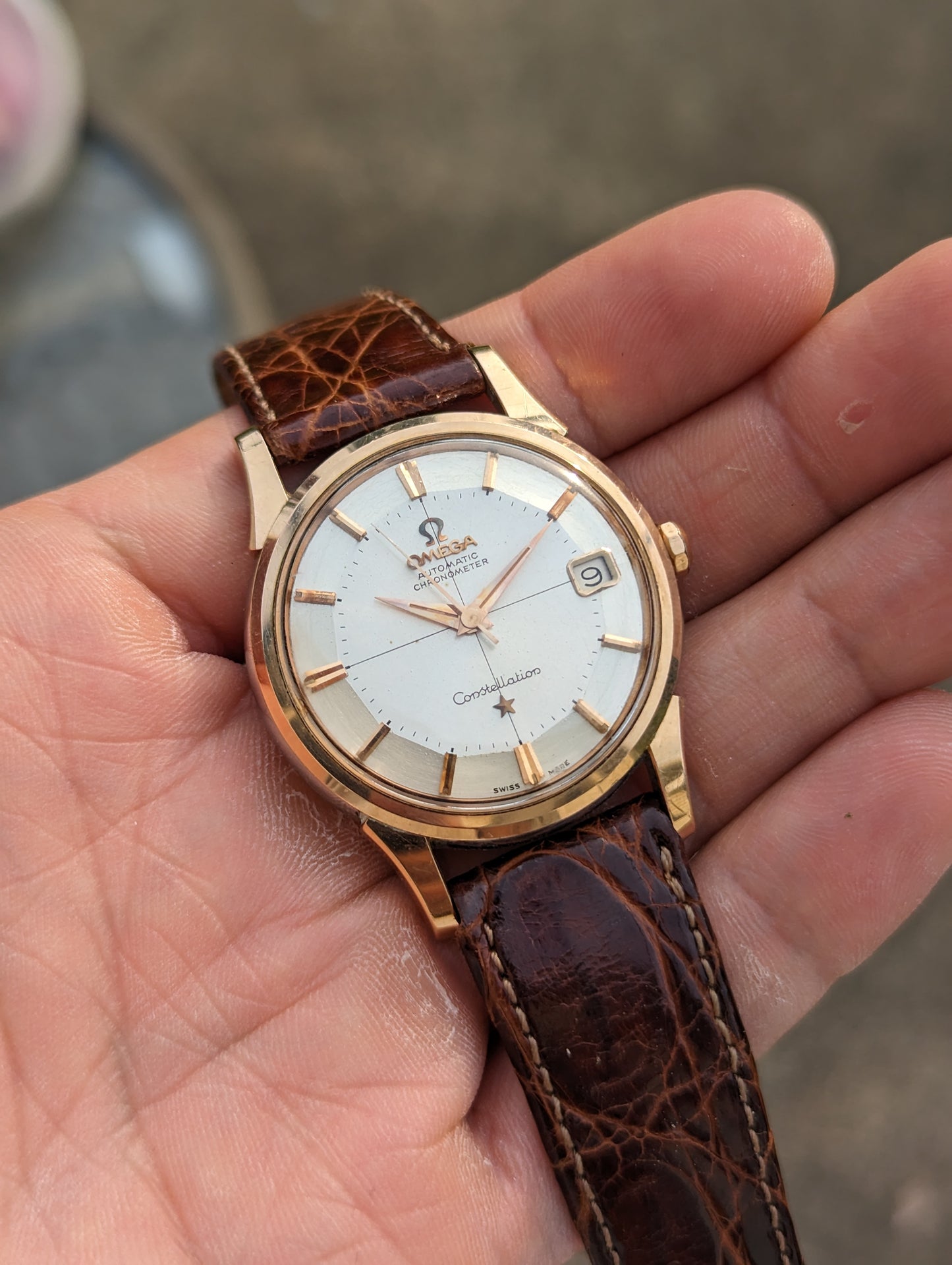 Omega Constellation 14393 - Pink Gold: Unpolished.