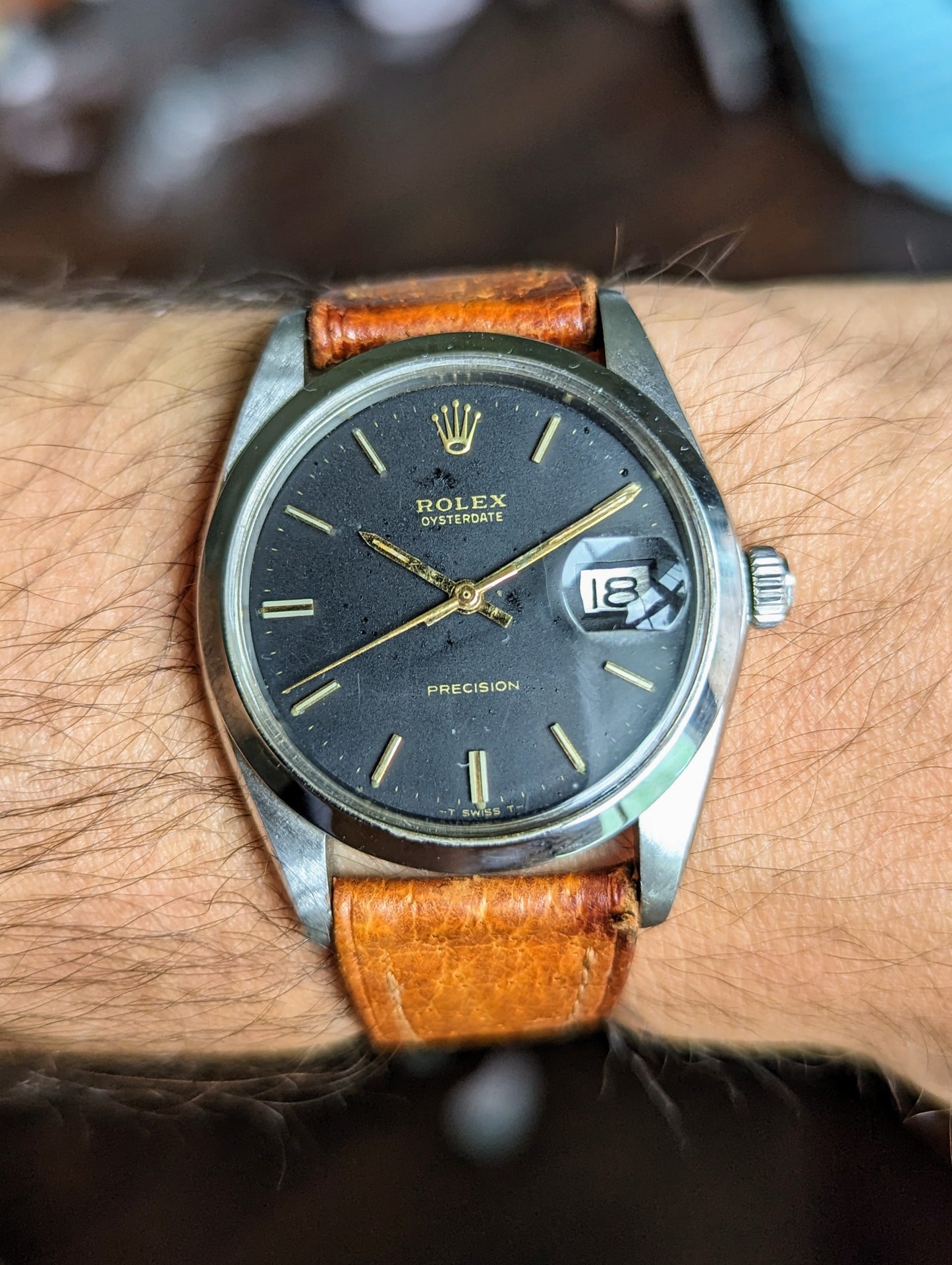 Rolex Oysterdate 6694  - Matte Black Dial