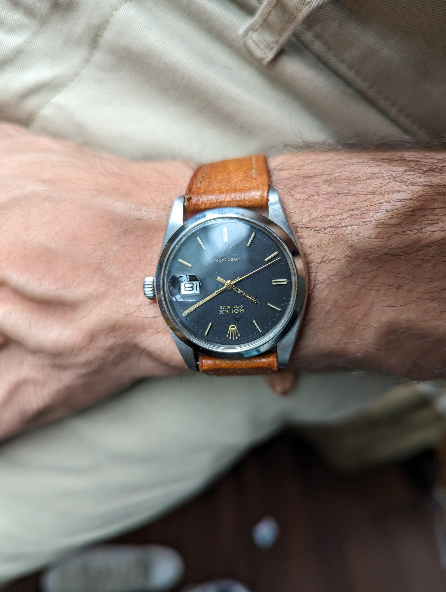 Rolex Oysterdate 6694  - Matte Black Dial