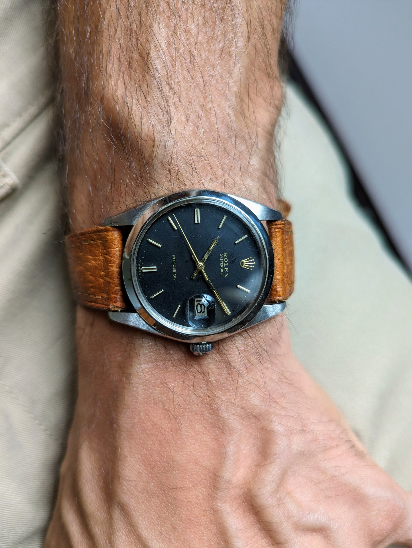 Rolex Oysterdate 6694  - Matte Black Dial