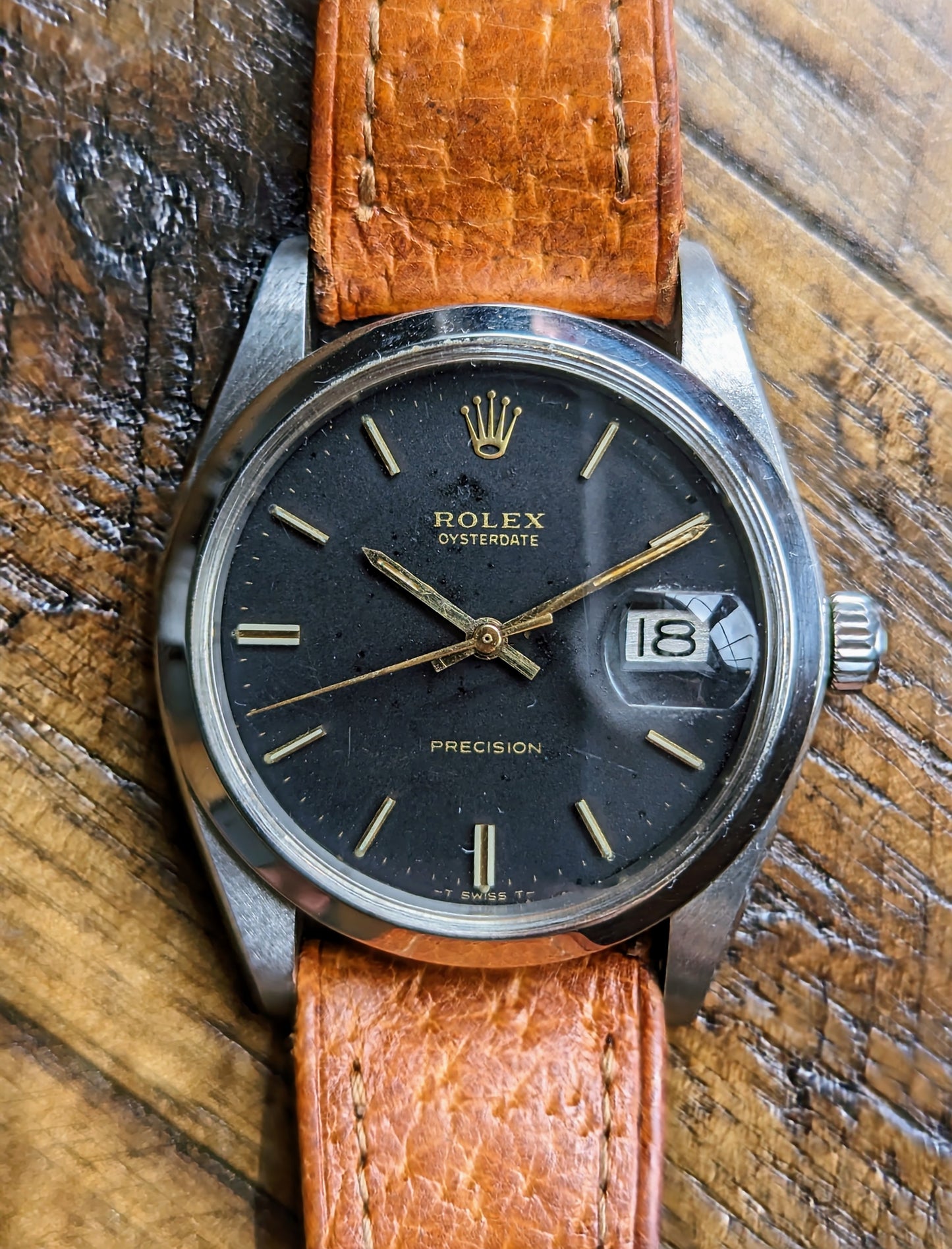 Rolex Oysterdate 6694  - Matte Black Dial