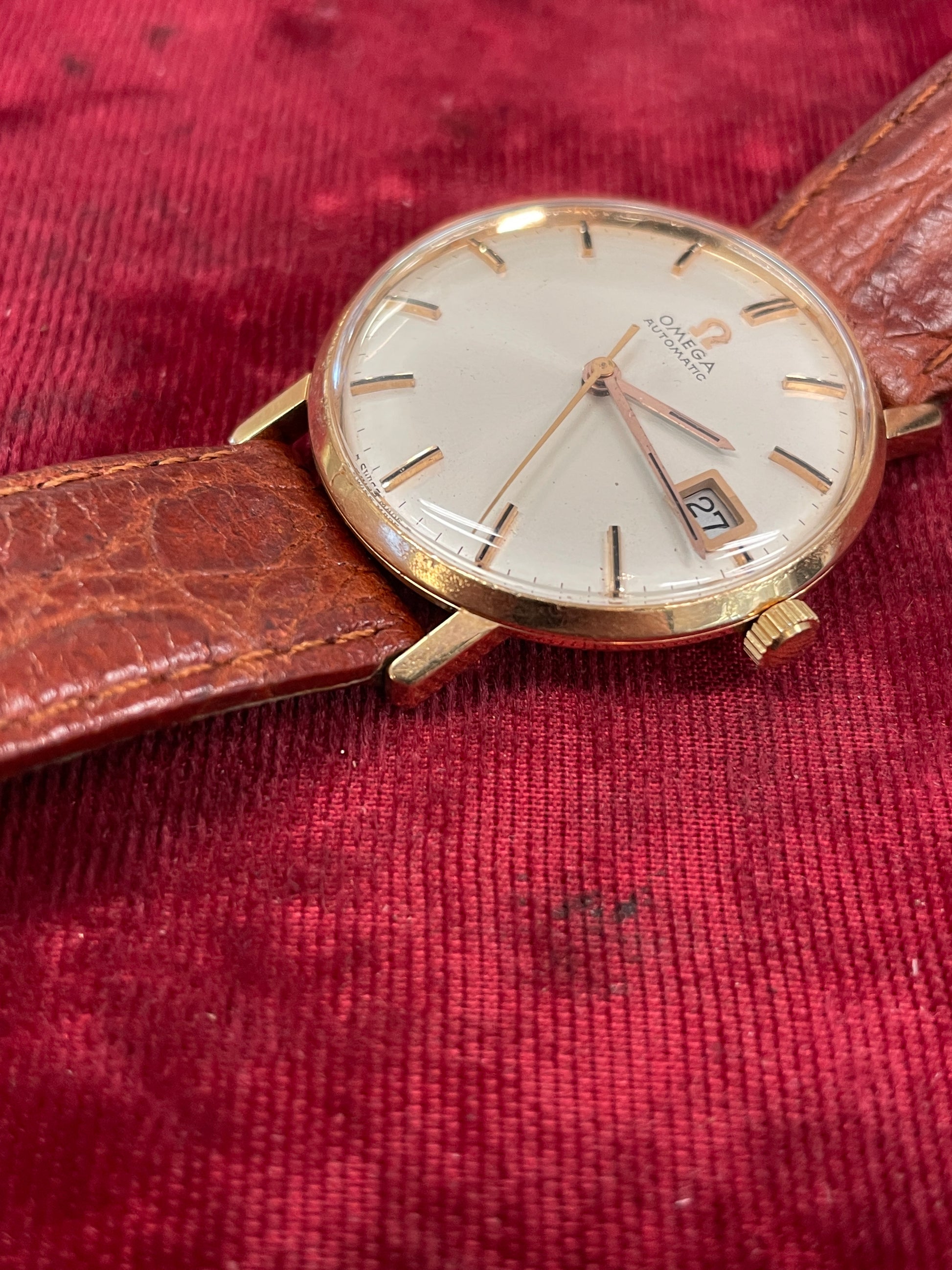 Vintage Omega Seamaster 14kt rose gold right side 2