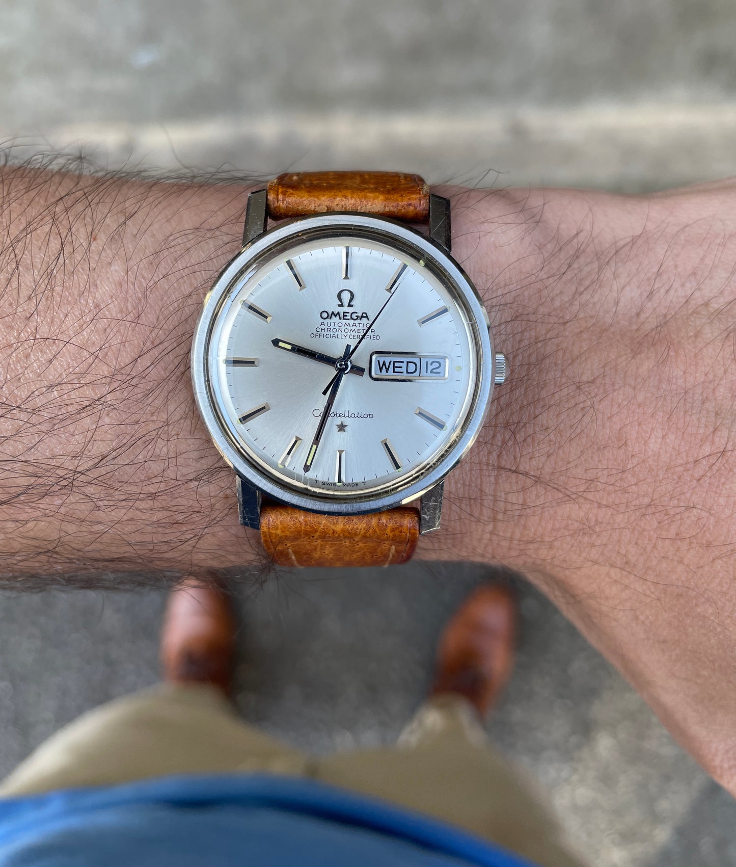 Vintage Omega Constellation 168.016 wrist shot