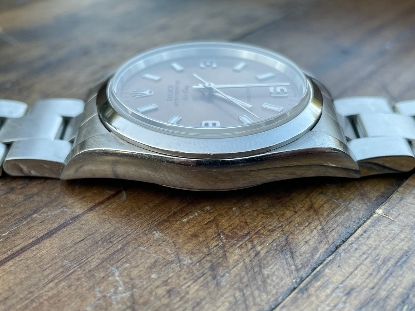 Rolex Air King - 14000M - Salmon w/ Original Papers.