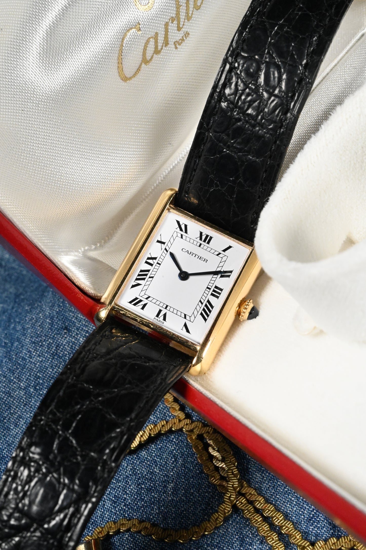 Cartier Tank Louis - 78086 Paris Dial w/ Box & Papers