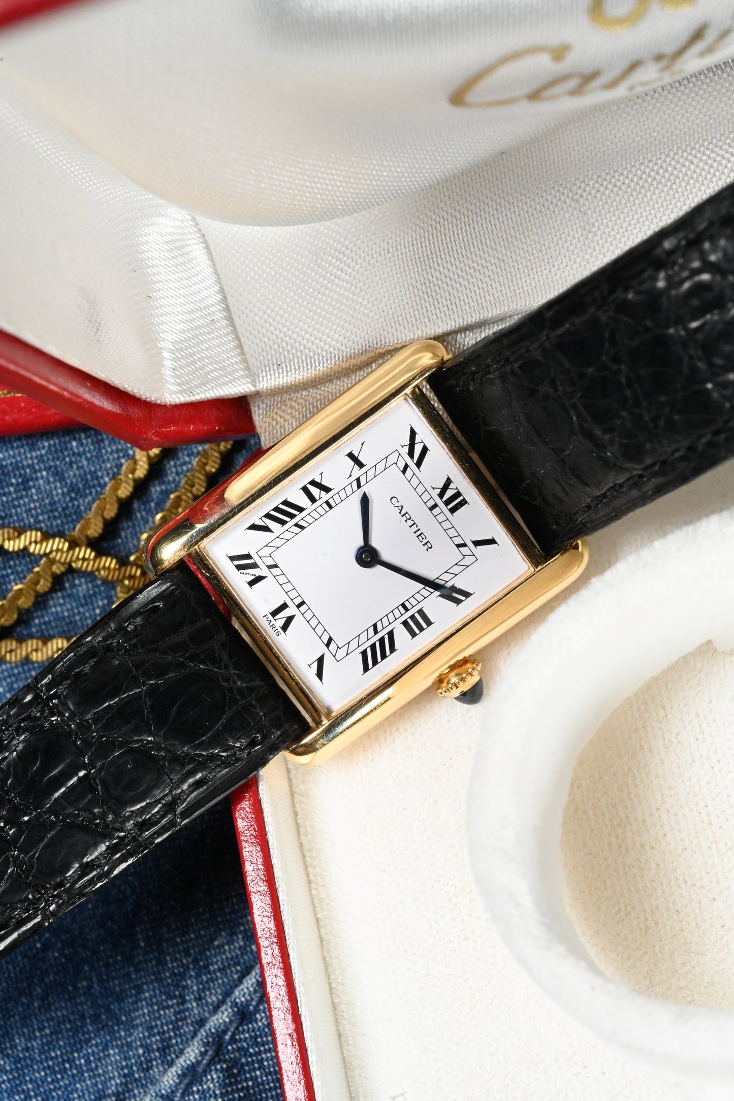 Cartier Tank Louis - 78086 Paris Dial w/ Box & Papers
