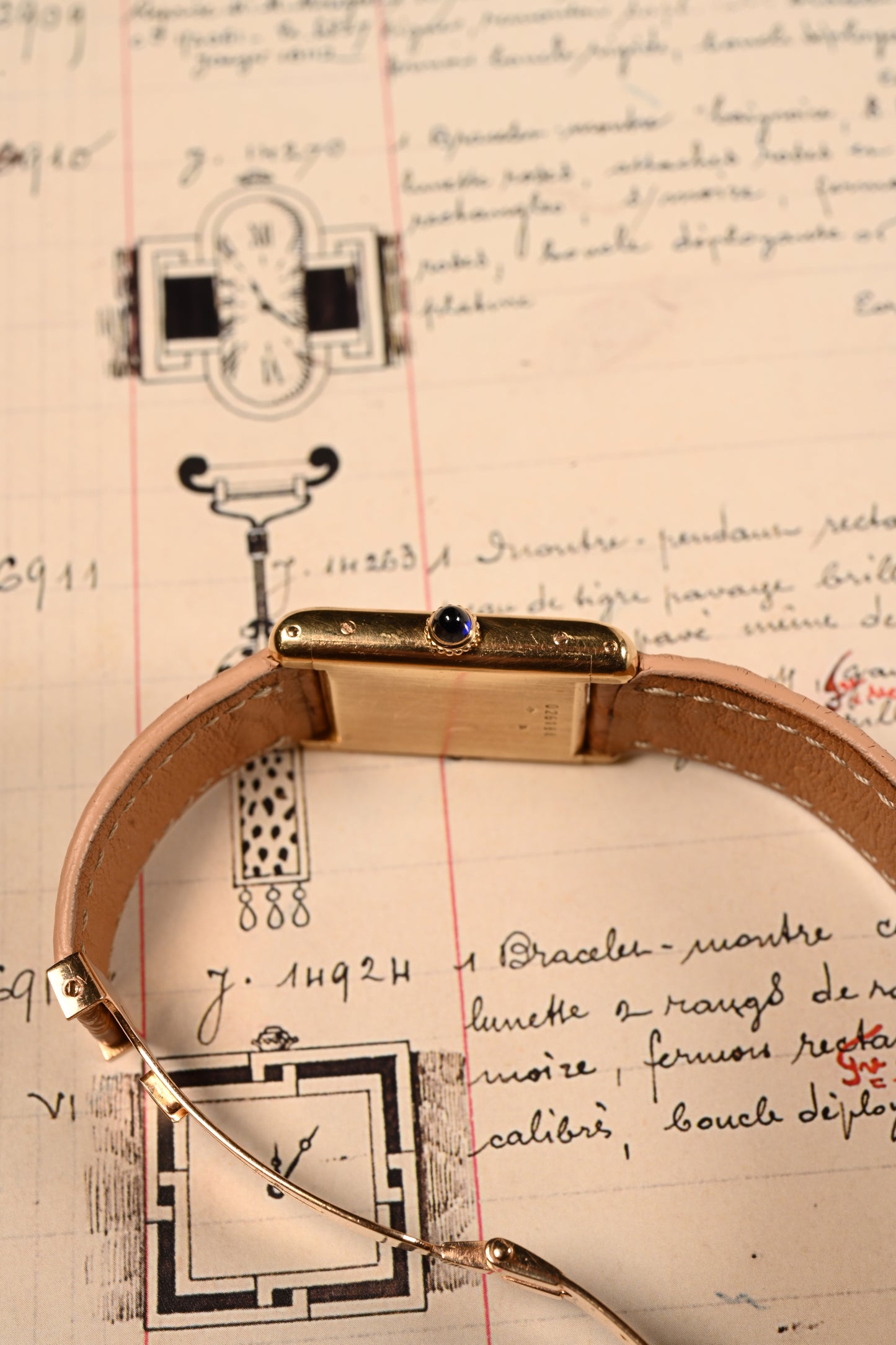 Cartier Tank Louis from 1960s side profile