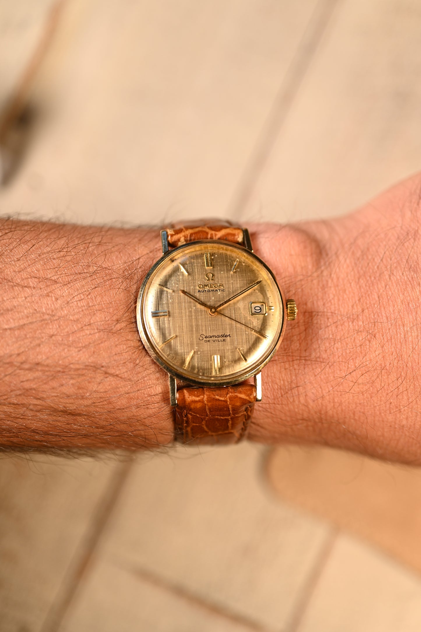 Vintage Omega Seamaster Deville Linen Dial