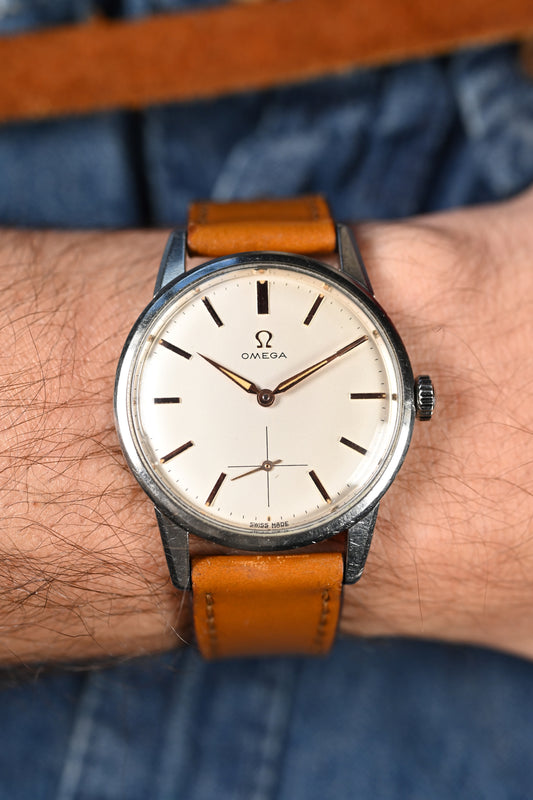 Omega 14389 - Alpha hands w/ Rose Gold hour markers