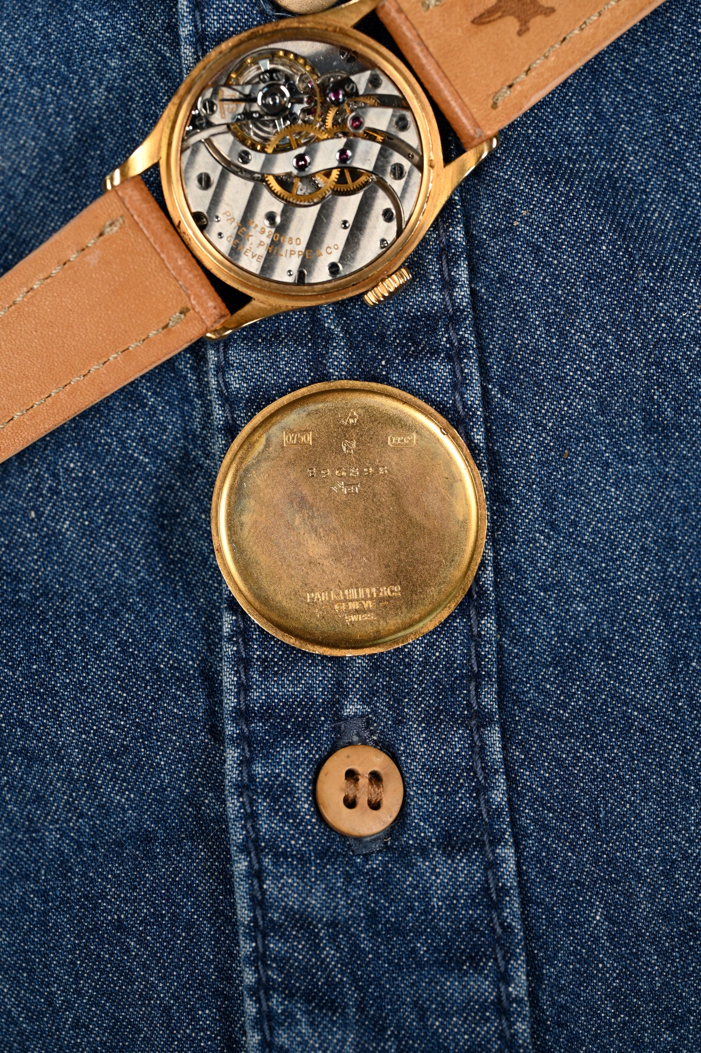 Patek Philippe 96 Rose Gold Gilt Black Dial w/ Extract from Archives - Serviced w/ 1 year warranty