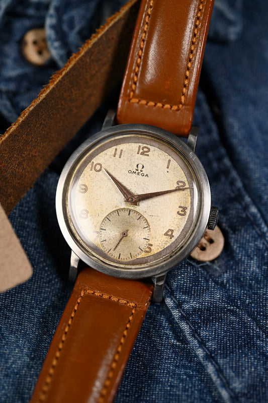 Omega 2180 - Salmon "Sector" dial w/ unpolished case.