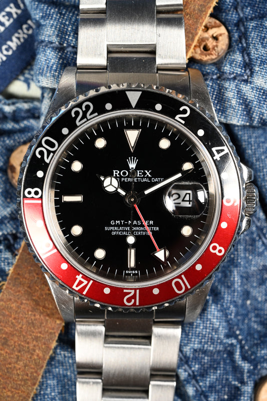 Rolex GMT 16700 "Swiss Only" Dial - Coke w/ extra bezel.