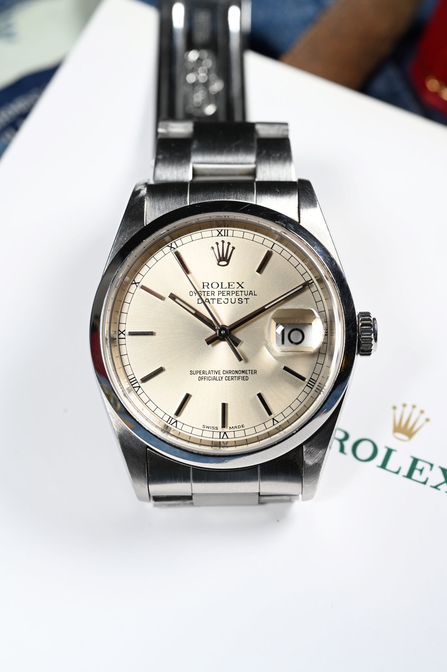 Rolex Datejust 16200 w/ Rolex Service Card.