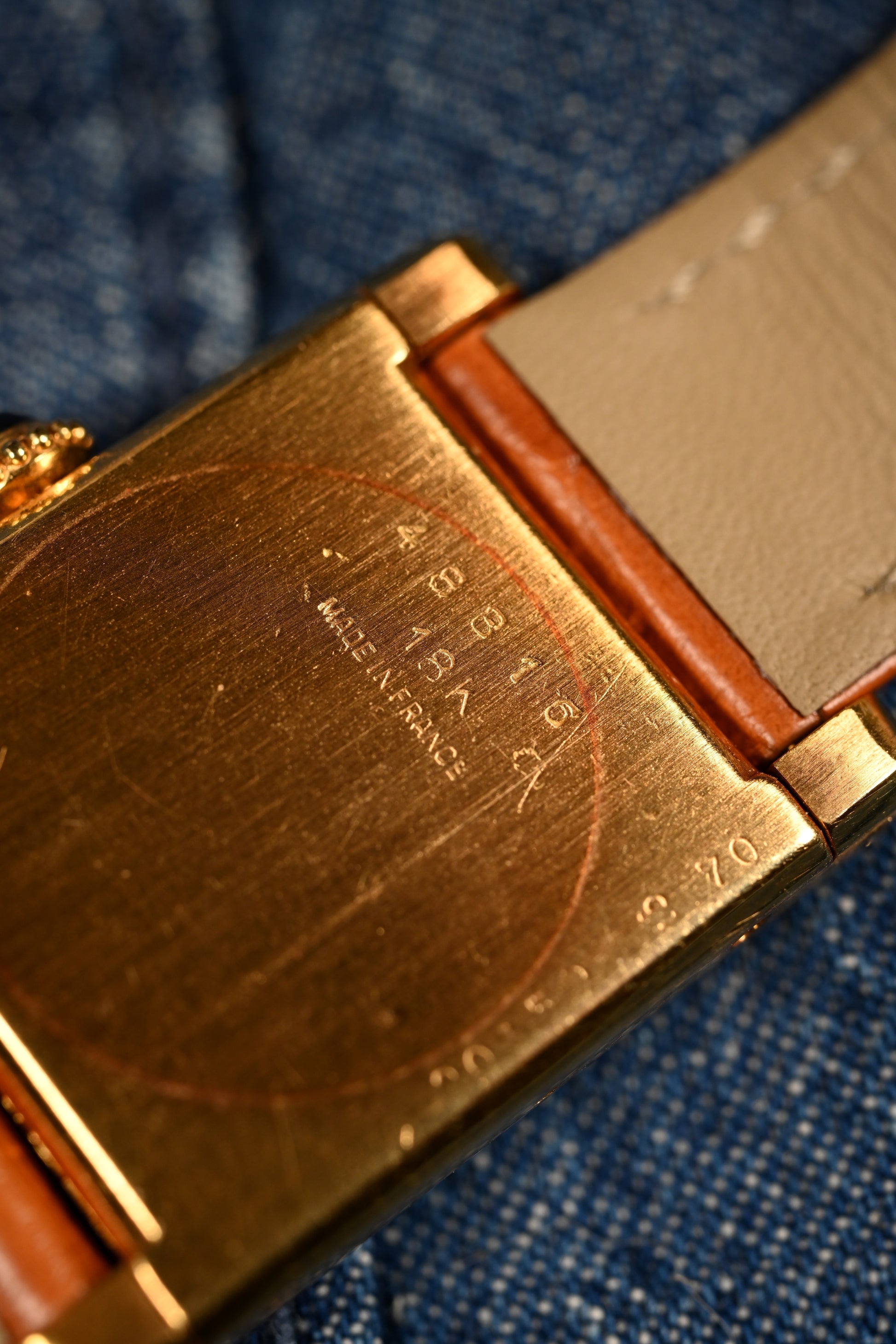 Cartier Tank Normale New York with case made in France. New York stock numbers