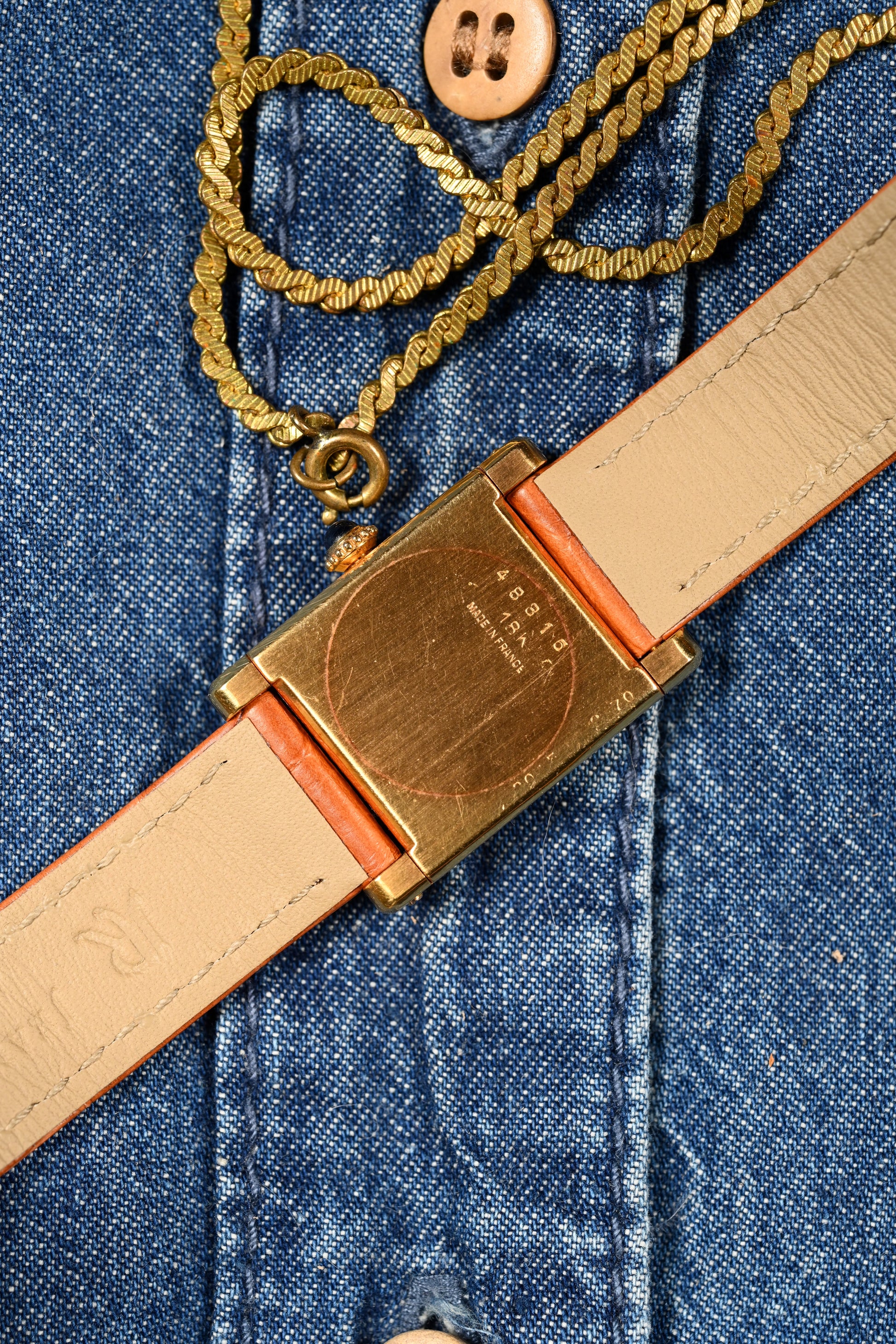 Cartier Tank Normale New York case back