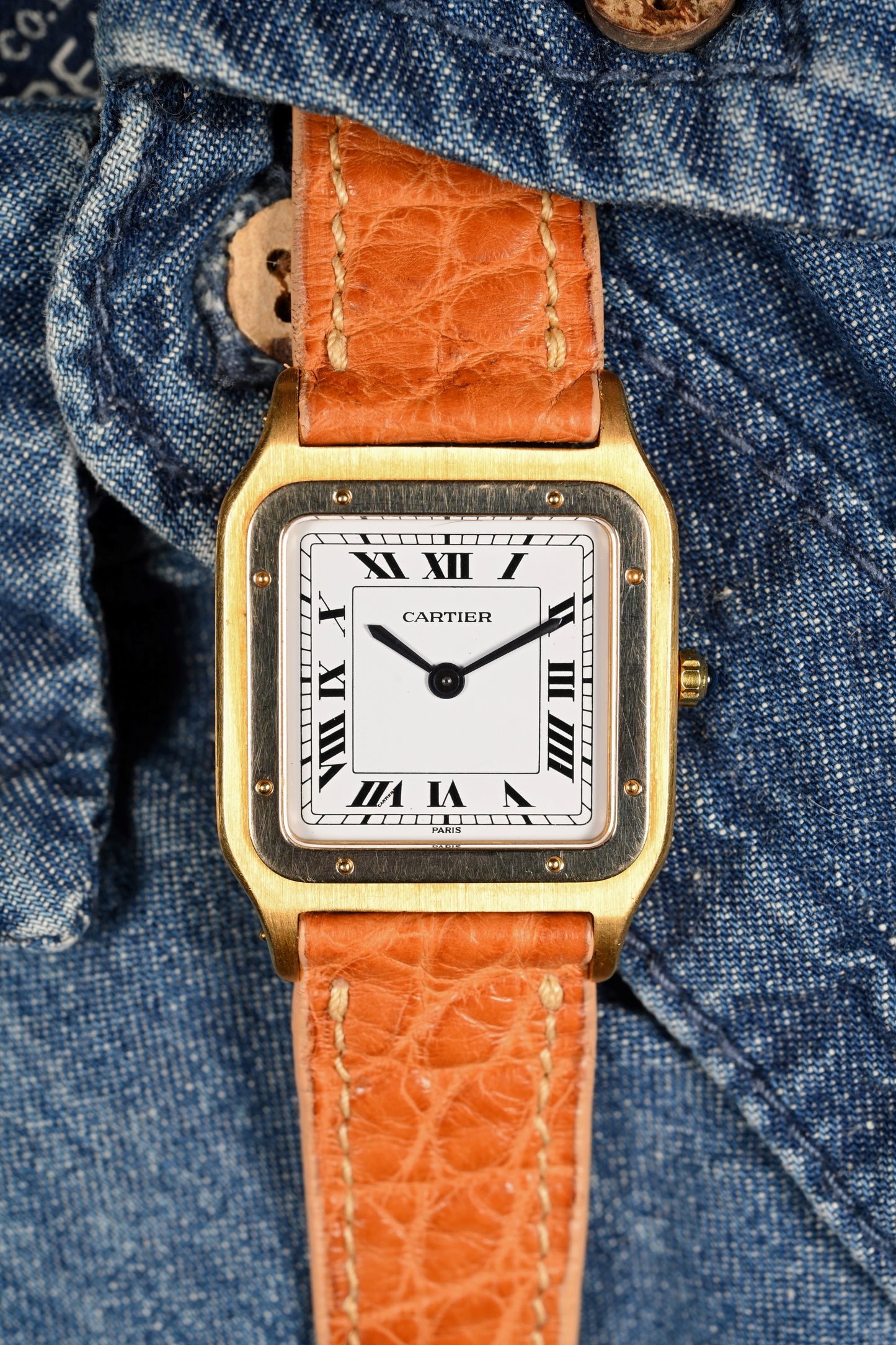 Cartier Santos Dumont "Deux Ors" - Extra Plate (Ultra Thin) w/ Deployment Buckle