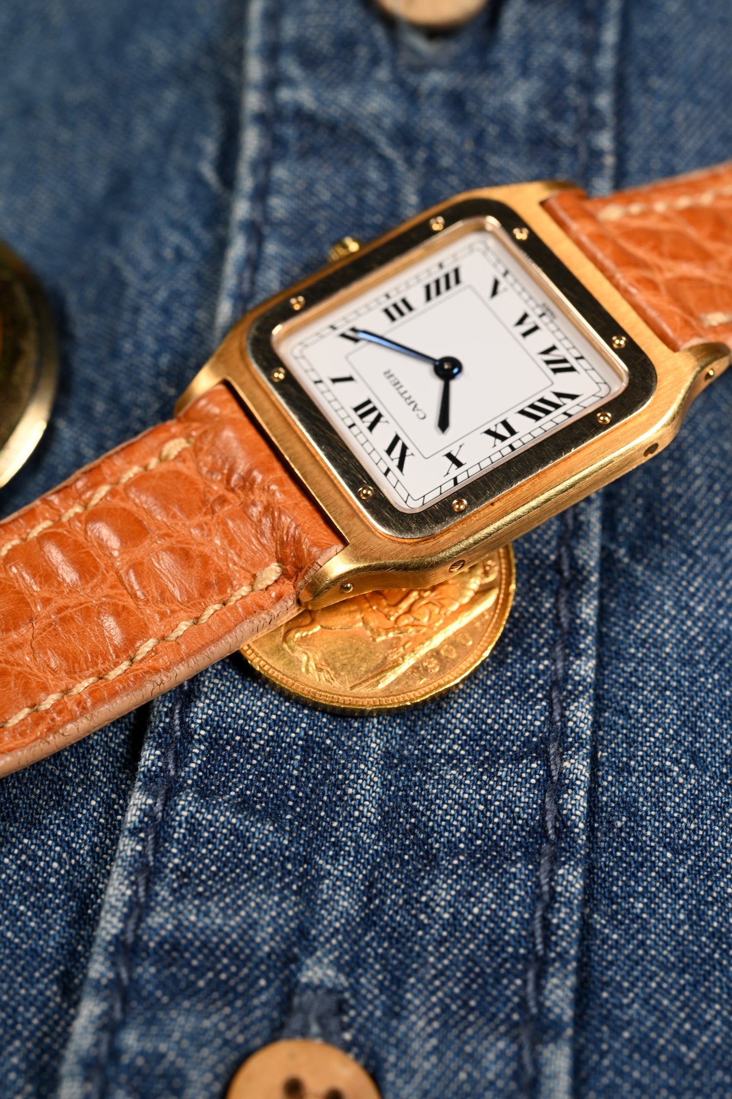 Cartier Santos Dumont "Deux Ors" - Extra Plate (Ultra Thin) w/ Deployment Buckle