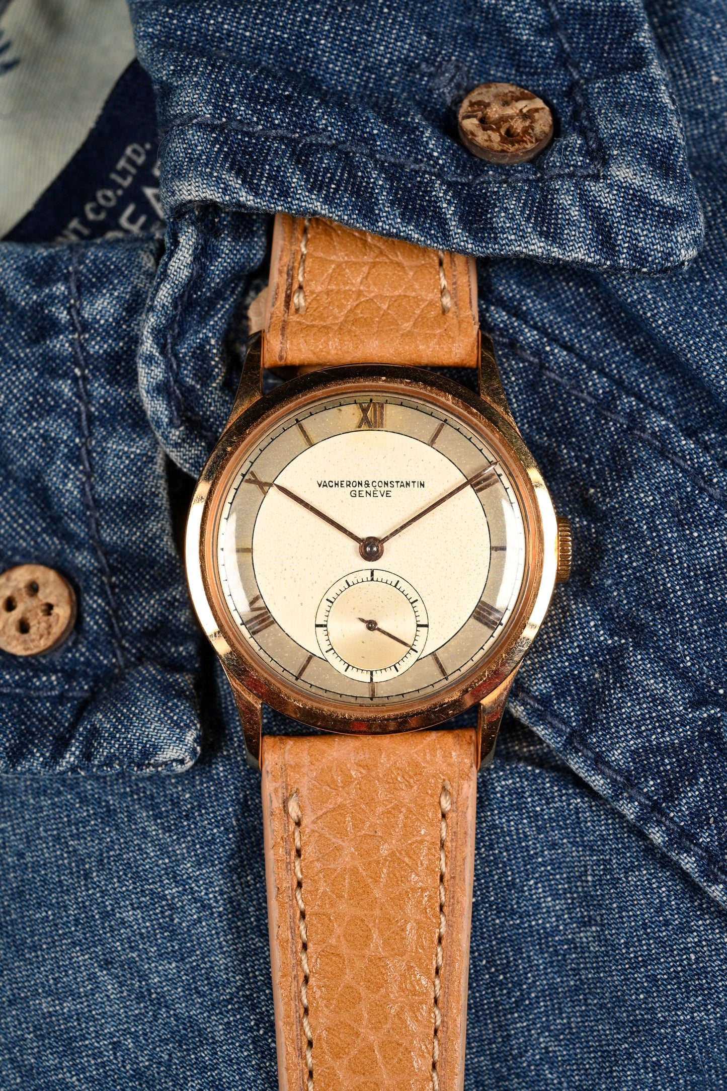 Vacheron & Constantin 4073 - Pink Gold w/ Two Tone Silver Enamel Dial