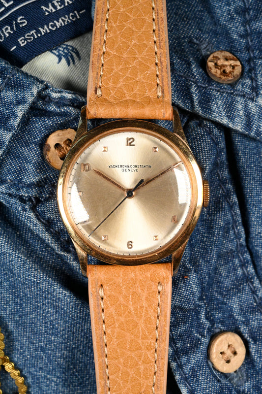 Vacheron & Constantin 4217 in Pink Gold - Silver Sunburst Dial - Serviced w/ 1 year warranty.
