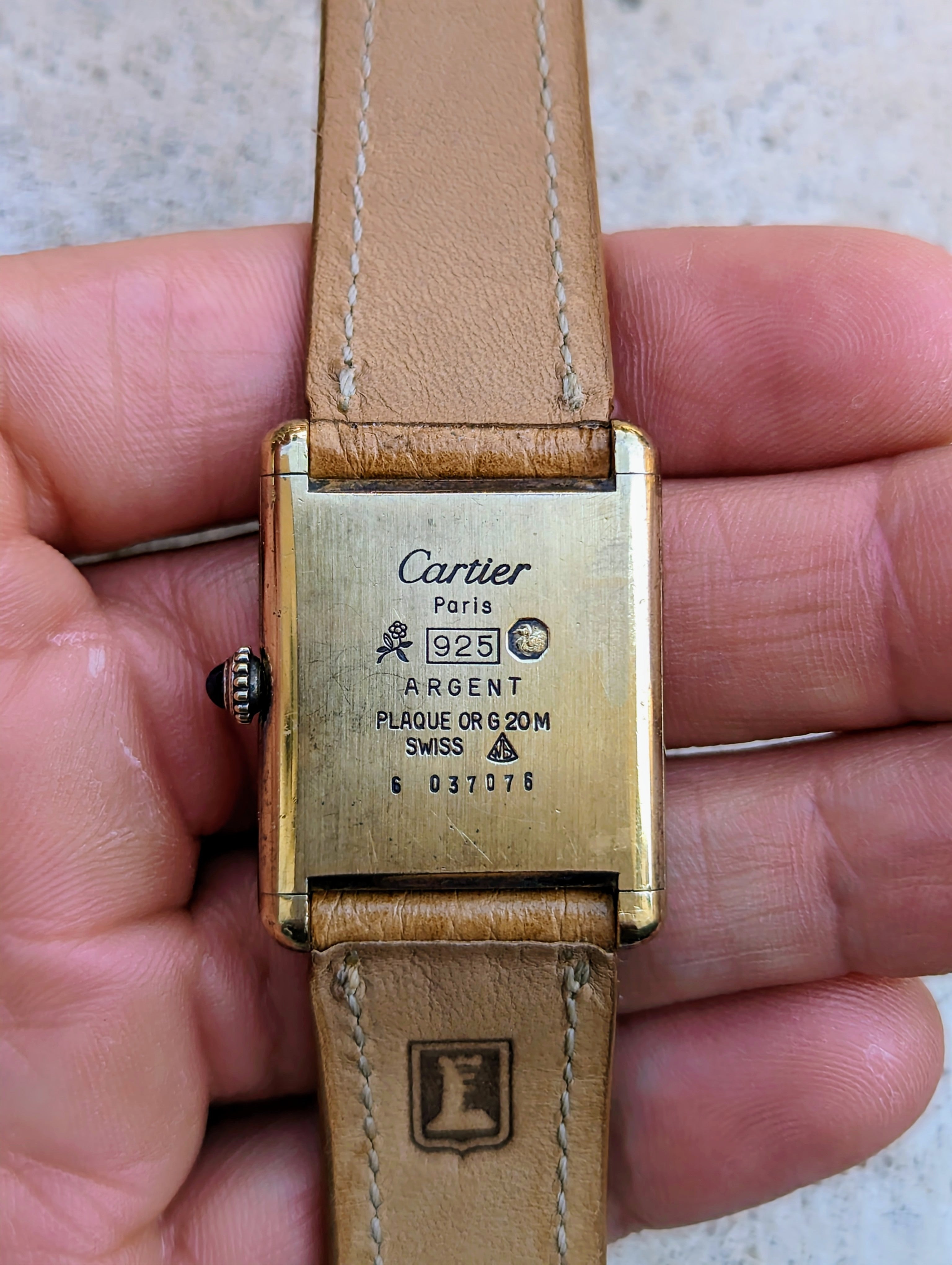 Cartier Tank Lemon Dial Manual wound SCVW