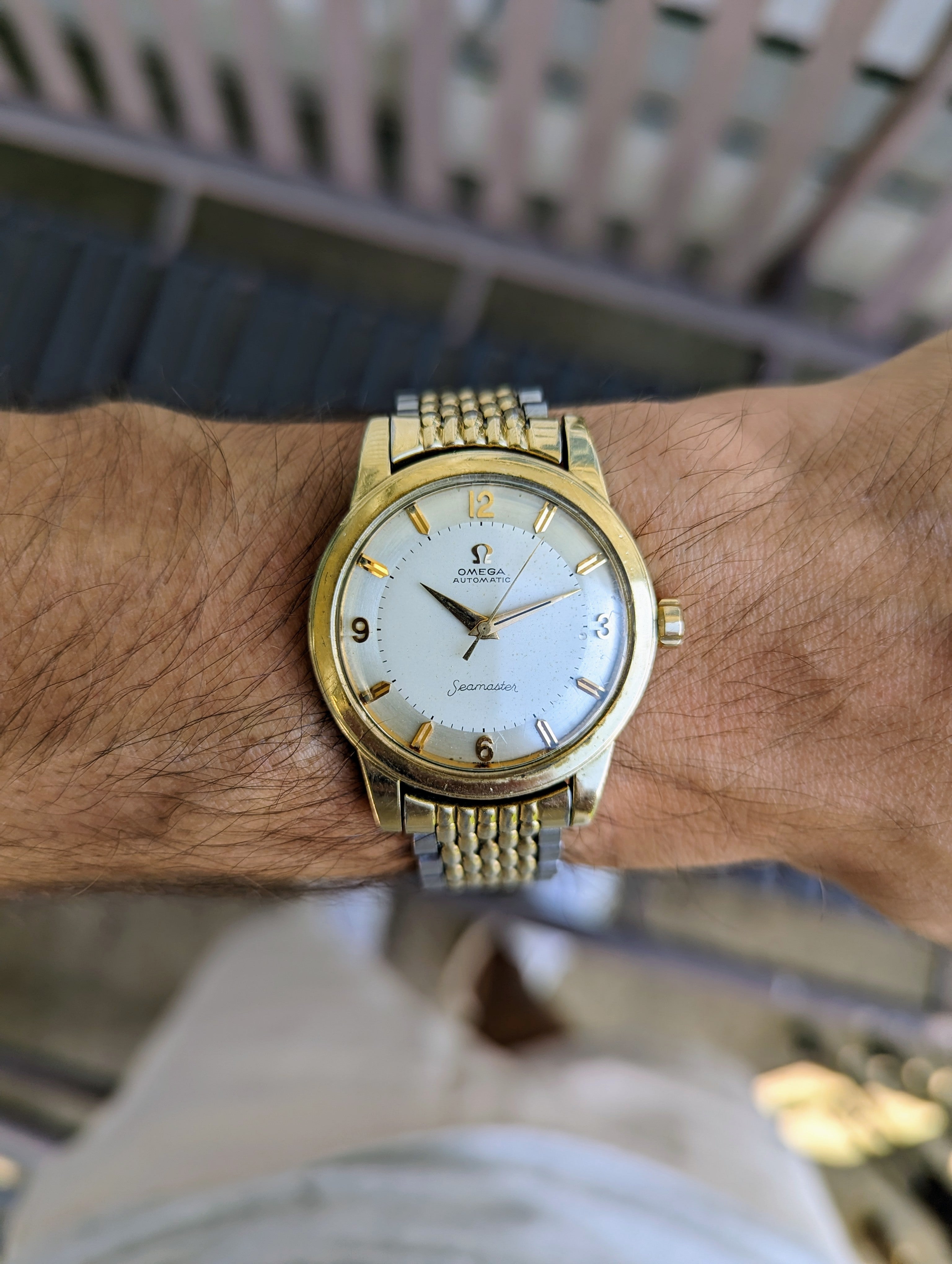 Omega seamaster shop gold bracelet