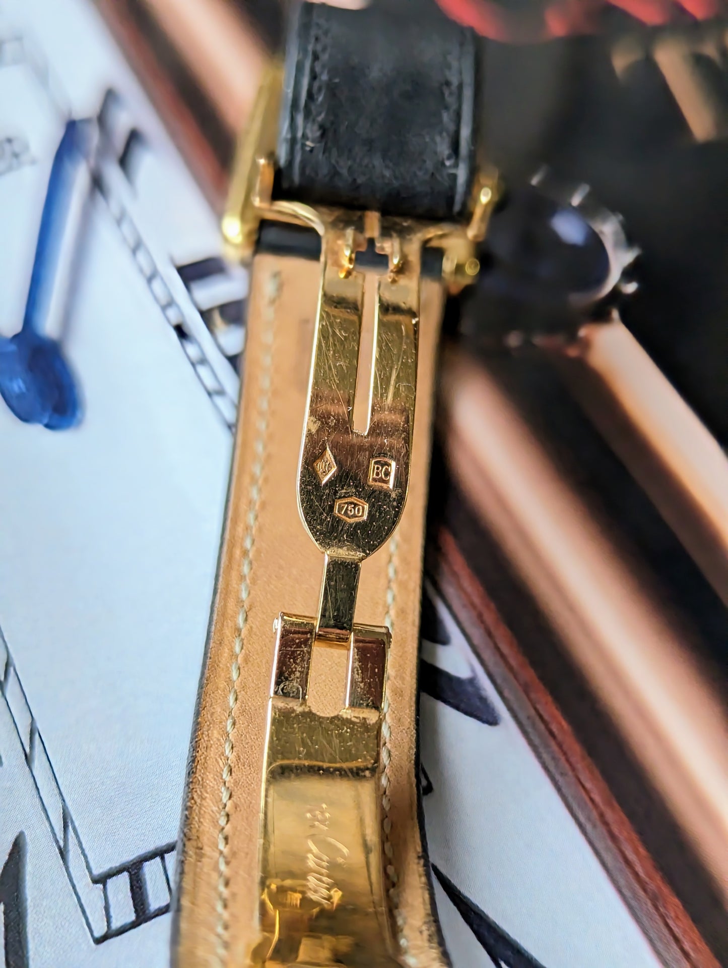 Vintage Cartier Tank Louis 78086 deployment clasp