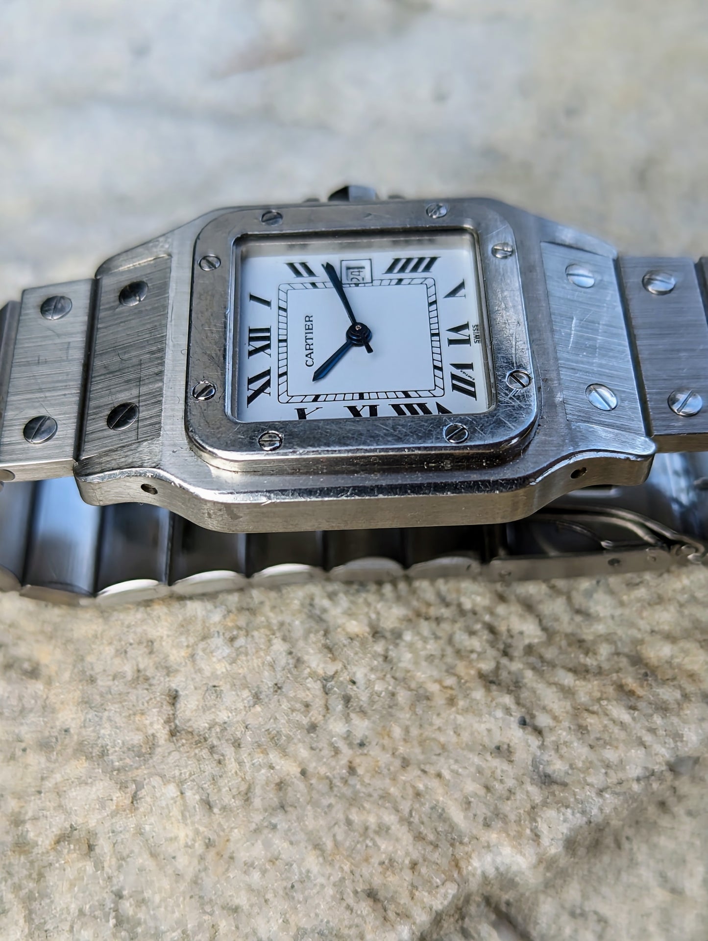 My Personal Collection: Vintage Cartier Santos Carree 2960 - Unpolished