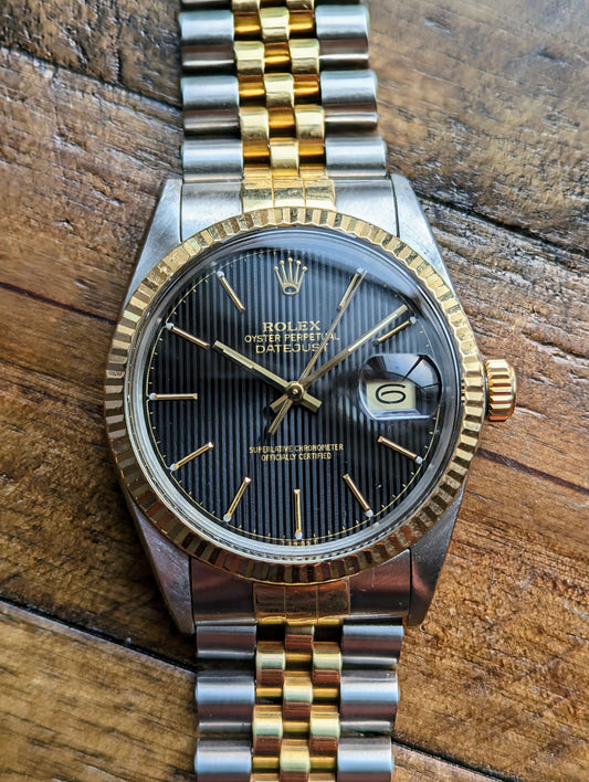 Rolex Datejust 16013 - Black Tapestry