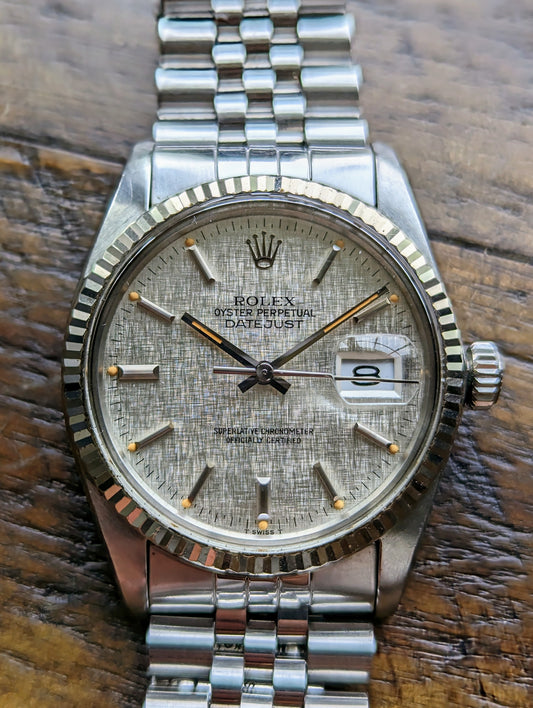 Rolex Datejust 16014 - Pumpkin Linen