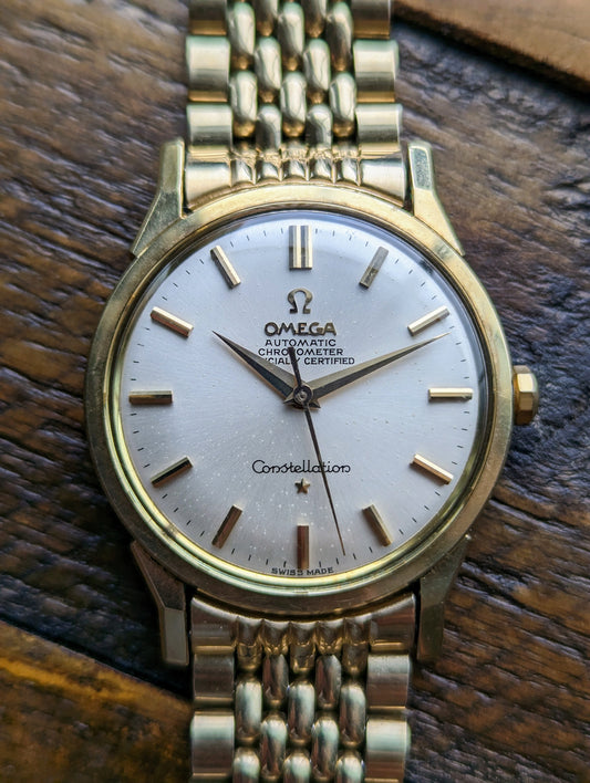 Omega Constellation 167.005 - Unpolished w/ original box, papers and bracelet.