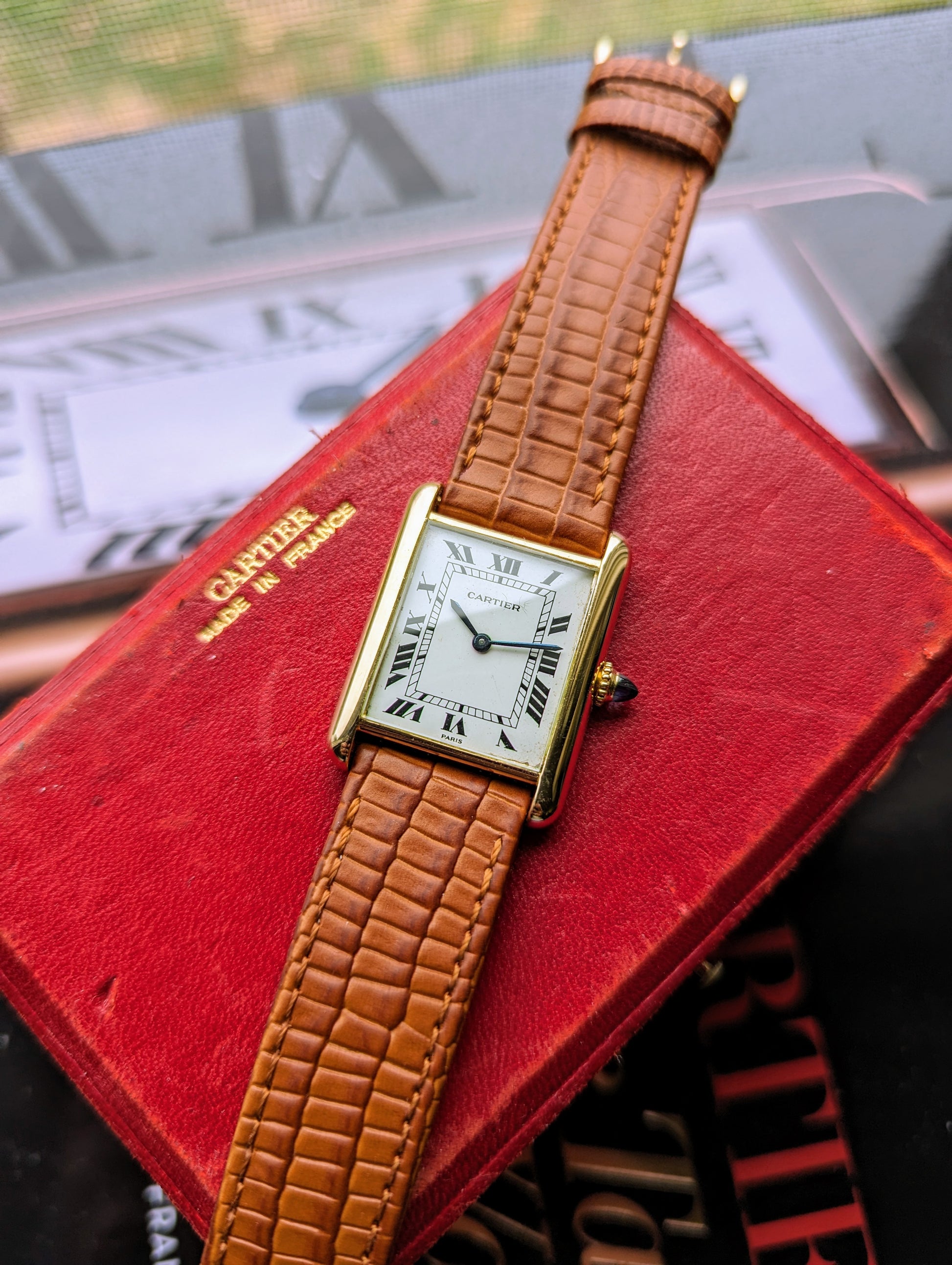 Vintage Cartier Tank Louis 78086 Paris Dial book 