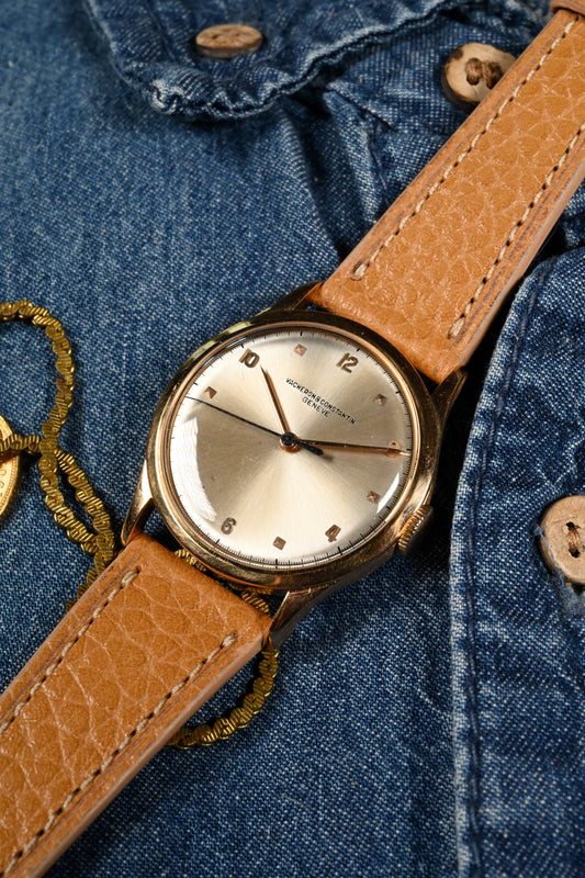 Vacheron & Constantin 4217 in Pink Gold - Silver Sunburst Dial - Serviced w/ 1 year warranty.