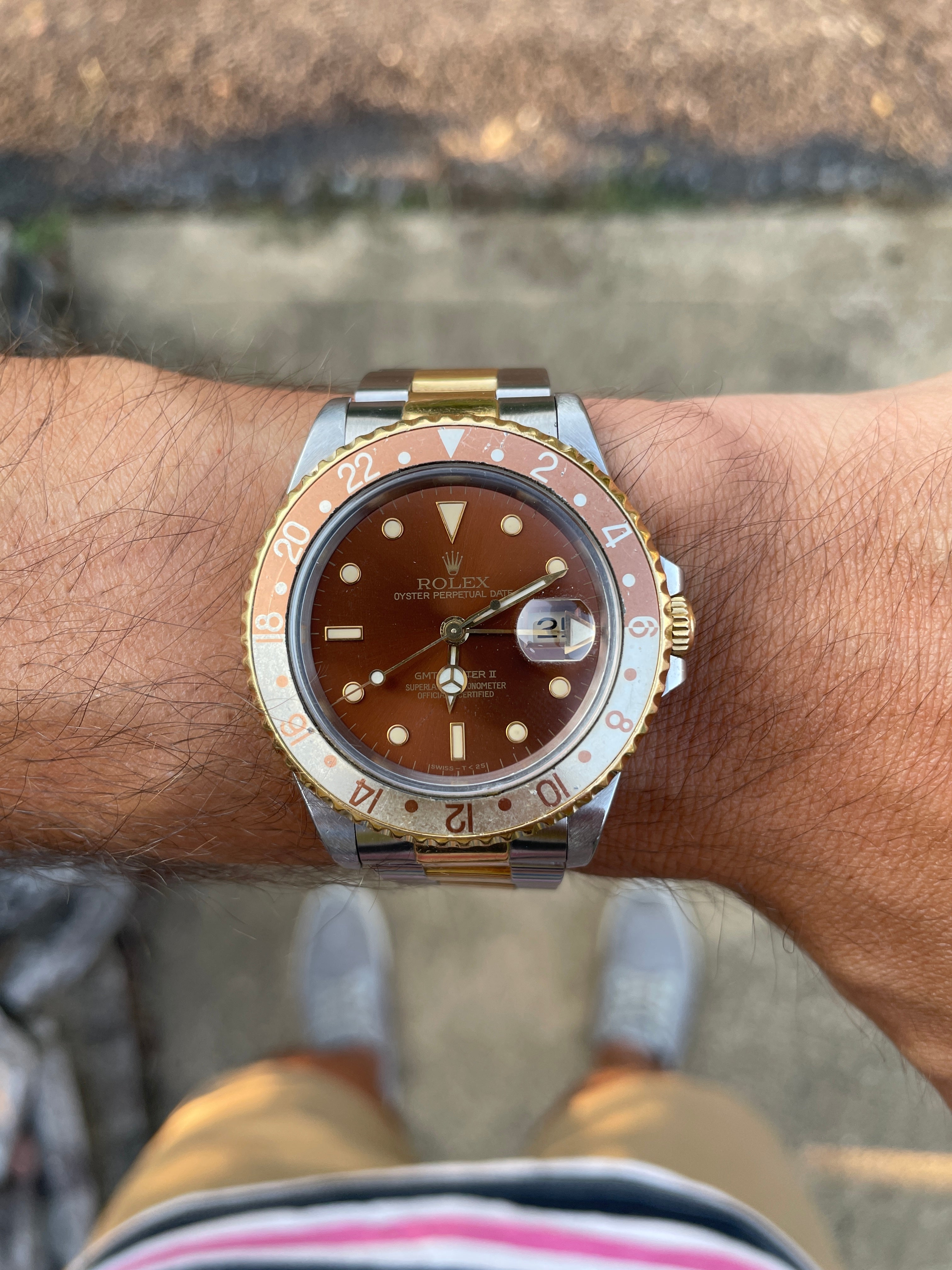 Rolex GMT Master II 16713 Two Tone Root Beer SCVW