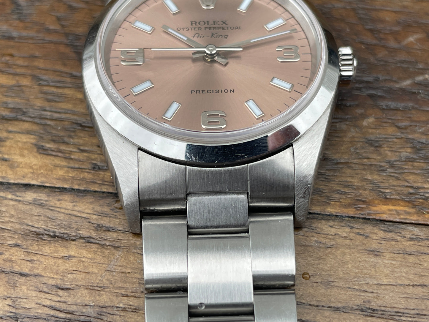 Rolex Air King - 14000 - Salmon w/ Original Papers.